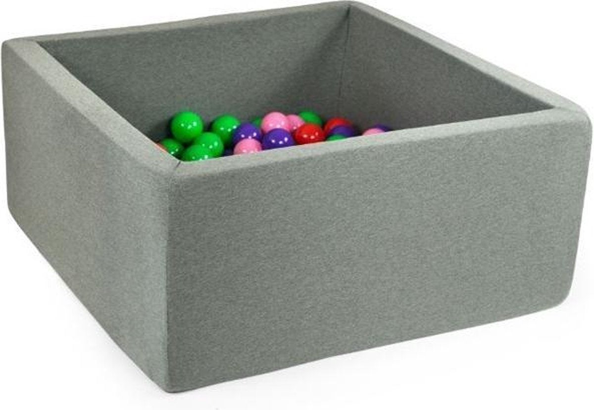 Ballenbak XL vierkant 90x90x40 grijs Misioo