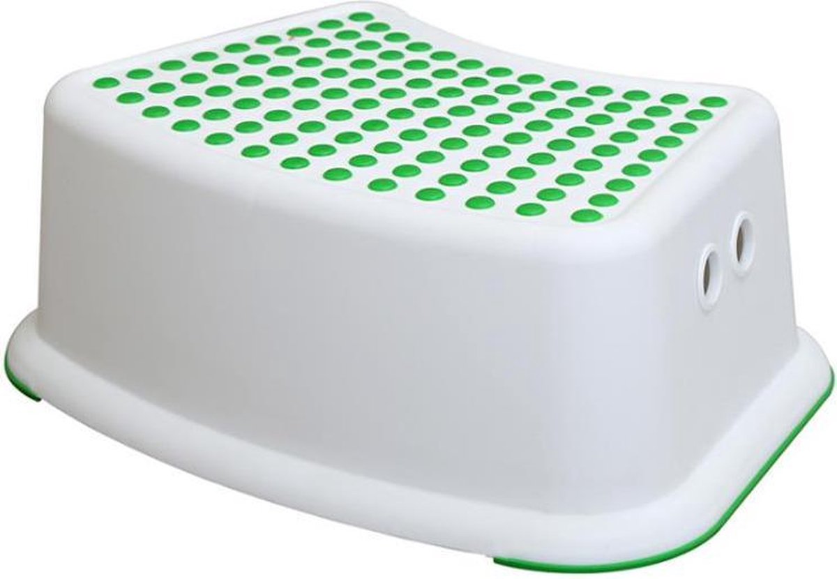 WC Kinderhulp - Toilettrainer - Anti-Slip Krukje - Wit/Groen