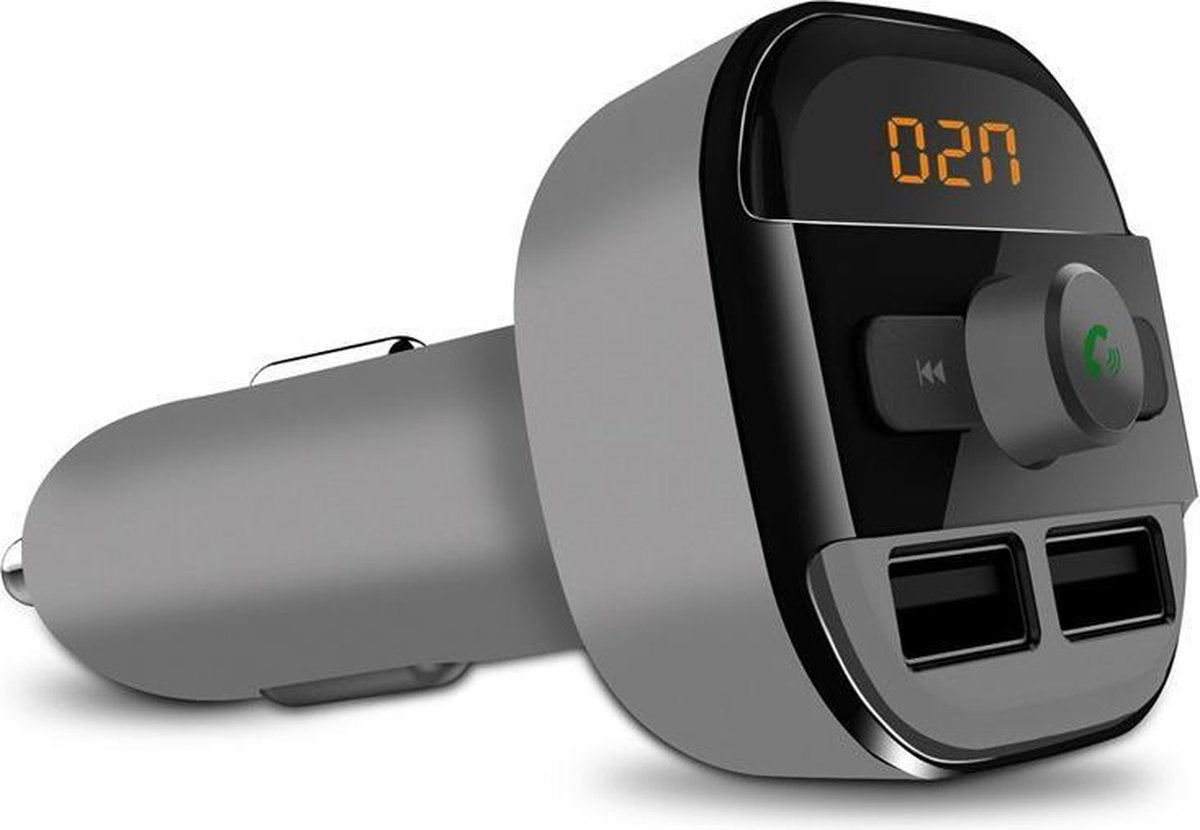 Beste kwaliteit | 5 in 1 Draadloze Universele Bluetooth Carkit Auto MP3 Speler | FM transmitter | LED Display | Handsfree bellen | 2 x High Speed USB Oplader | SD