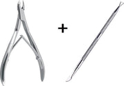 Set 2: Vellentang - Nagelriemknipper - Manicure set + 2 in 1 nagelschraper nageltool