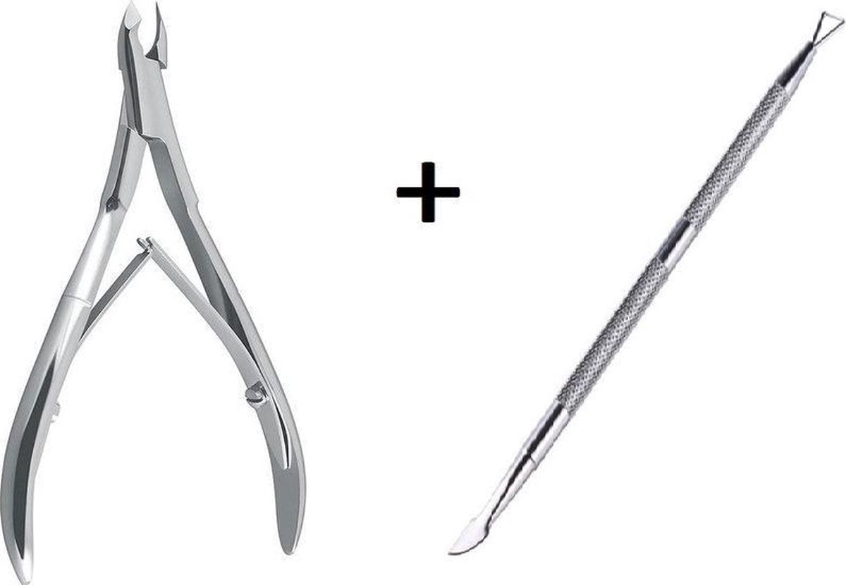 Set 2: Vellentang - Nagelriemknipper - Manicure set + 2 in 1 nagelschraper nageltool