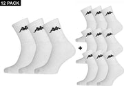 Kappa - Trisper Tennis Sock 12 pack - Wit - Algemeen - maat  39 - 42