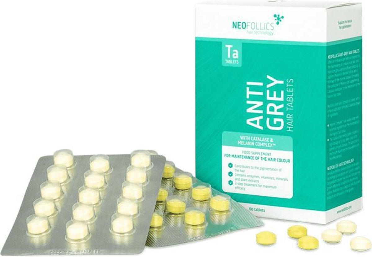 Neofollics Anti-Grey Hair Tablets 60 - De oplossing om grijze haren tegen te gaan -
