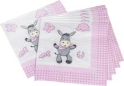 Tib Servetten Donkey Meisjes 33 X 33 Cm Papier Roze 20 Stuks