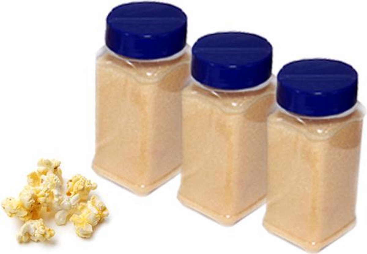 Popcornsuiker 3 x pot á 400 gram popcorn suiker