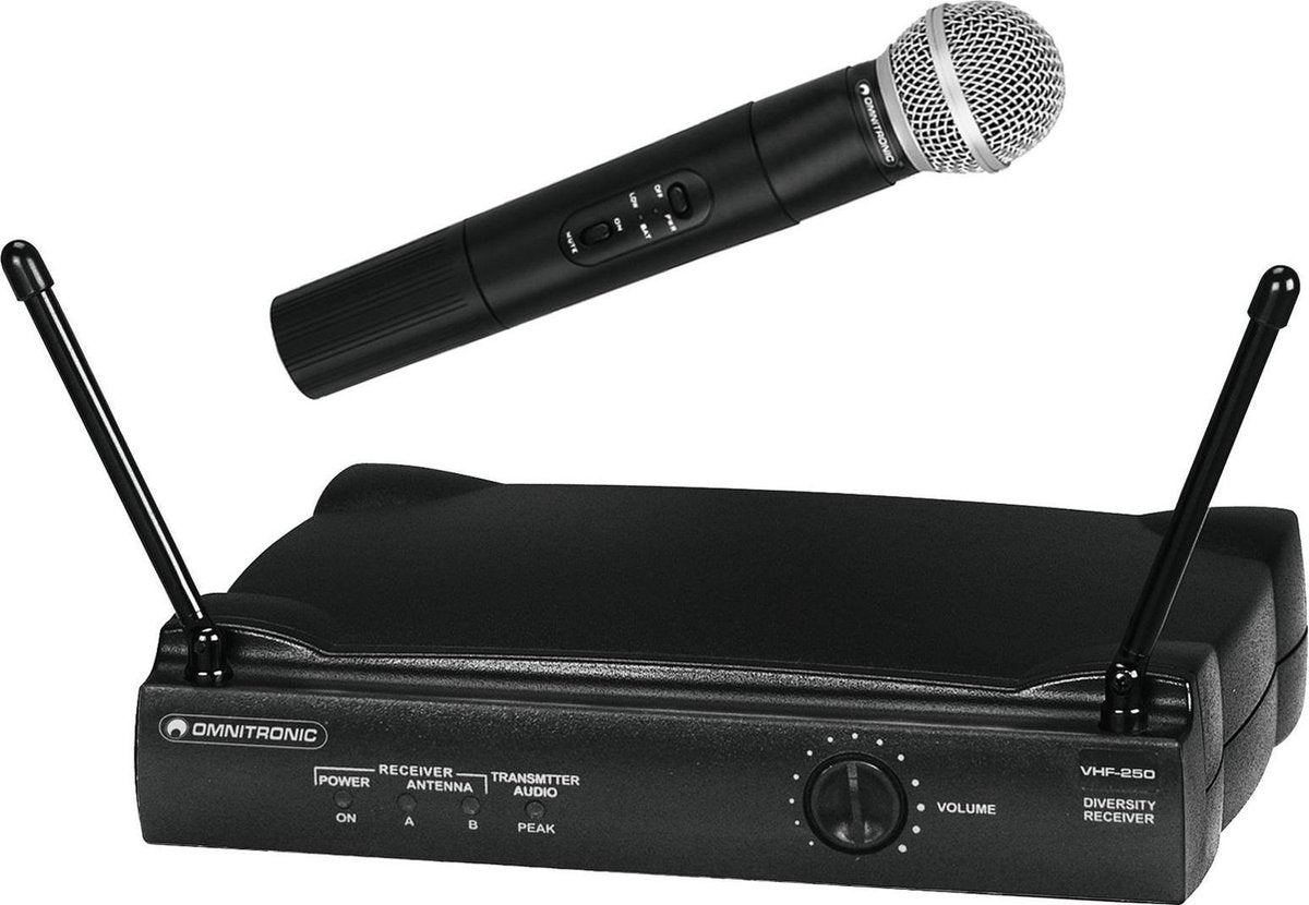 Omnitronic VHF-250 draadloze microfoon