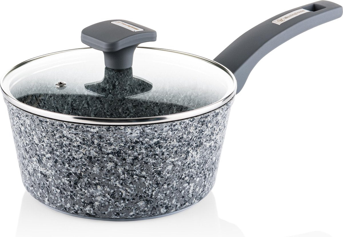 Westinghouse Steelpan Inductie - Ø 20 cm - Grijs Graniet - met Deksel