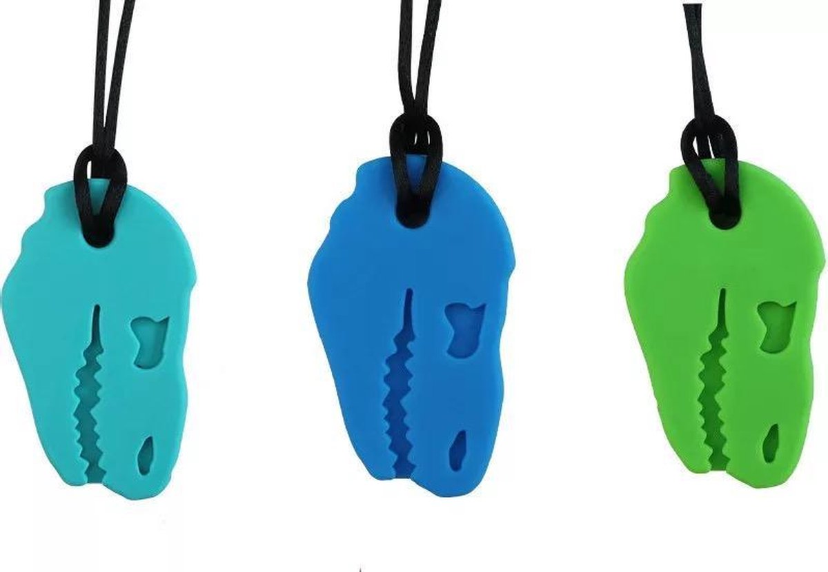 Bijtketting-Kauwketting-Dino-T-Rex-Aqua-ADHD-Autisme