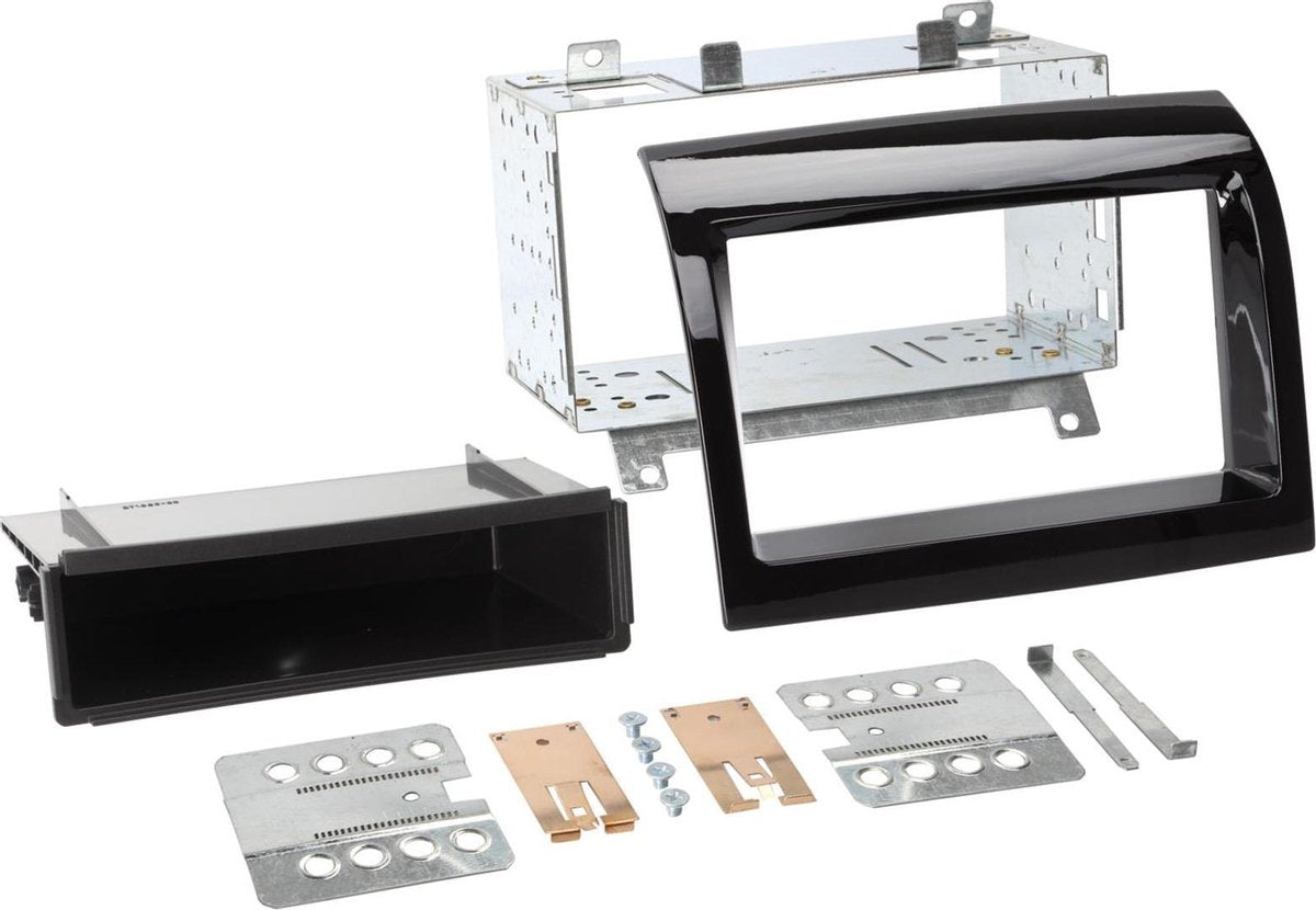 2-DIN Paneel Fiat Ducato - Citroën Jumper - Peugeot Boxer 2011-2015 Kleur: Piano Zwart