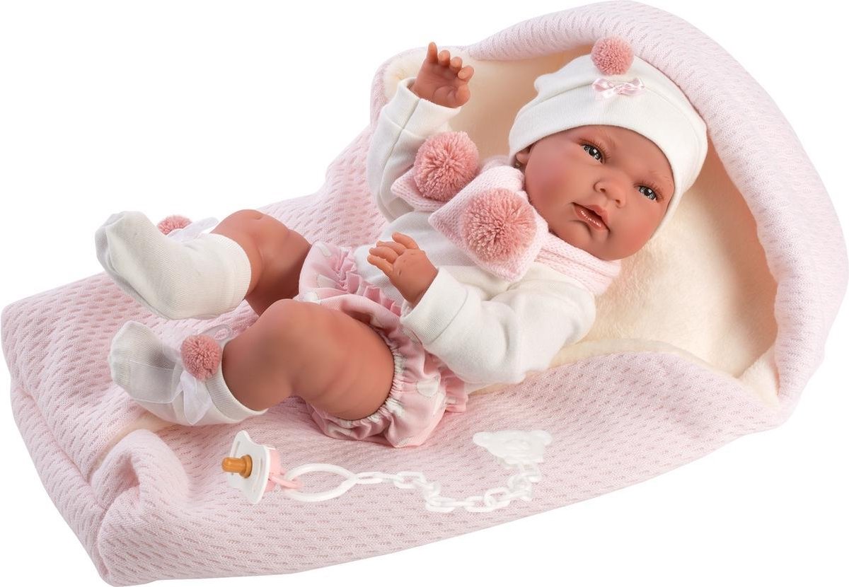 Llorens blanke pop NICO rose 40cm