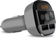 LOUZIR Beste kwaliteit | 5 in 1 Draadloze Universele Bluetooth Carkit Auto MP3 Speler | FM transmitter | LED Display | Handsfree bellen | 2 x High Speed USB Oplader | SD