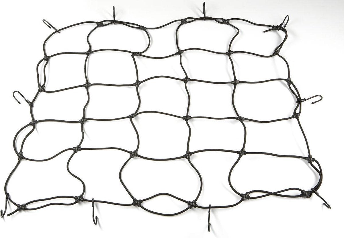 Crossafe aanhangernet met haken  75 x 75 cm - nylon zwart
