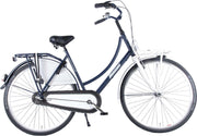 SALUTONI Urban transport fiets Glamour - Unisex - 28 inch - 50 cm - Blauw/Wit - Shimano Nexus 3 versnellingen - 95% afgemonteerd