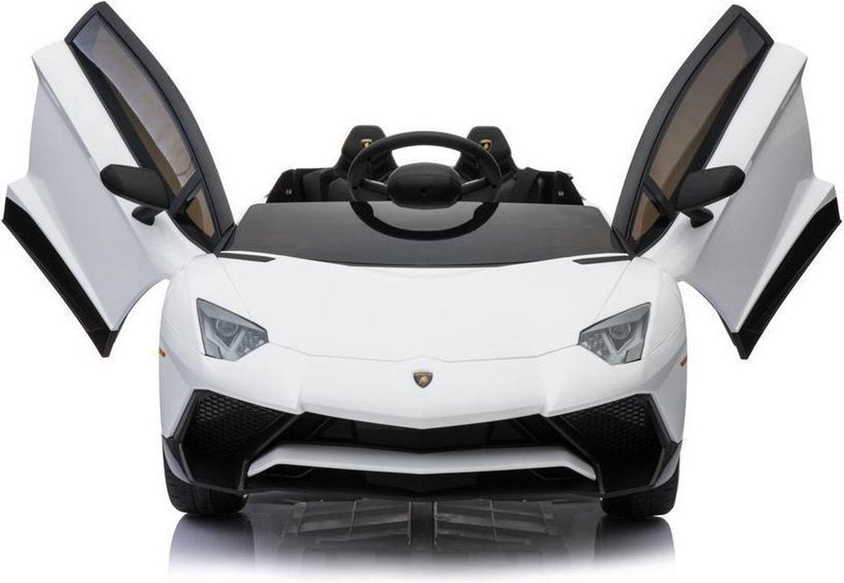Elektrische Kinderauto Lamborghini Aventador SV Wit 12V Met Afstandsbediening