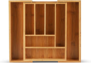 Edënbërg Bestekbak - Bamboe Hout - Uitschuifbaar 22-34 cm - 6 tot 8 Vaks