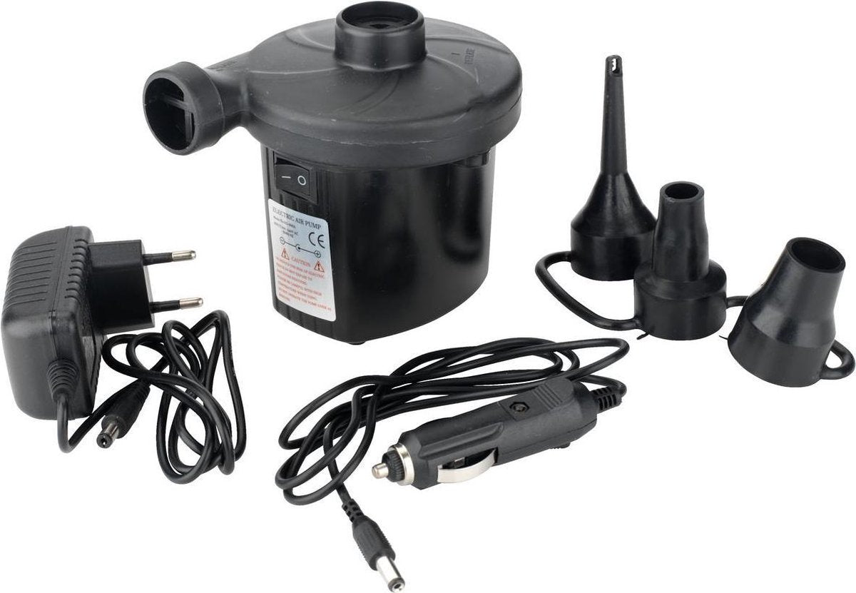 A&K Premium Elektrische Lucht Pomp - Electric Air Pump 12V 220V - 230 liter/min - Luchtpomp voor luchtbed