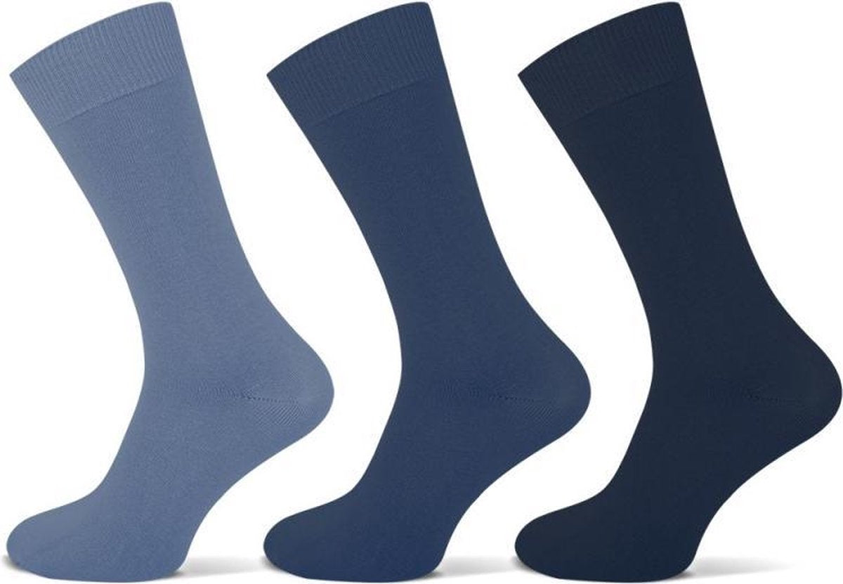 3 Paar Denim mix  van 75% Katoen - Teckel - Maat 40/46 - Geen gevoelige teennaad
