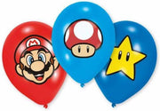 Super Mario Ballonnen Versiering 28cm 6 stuks
