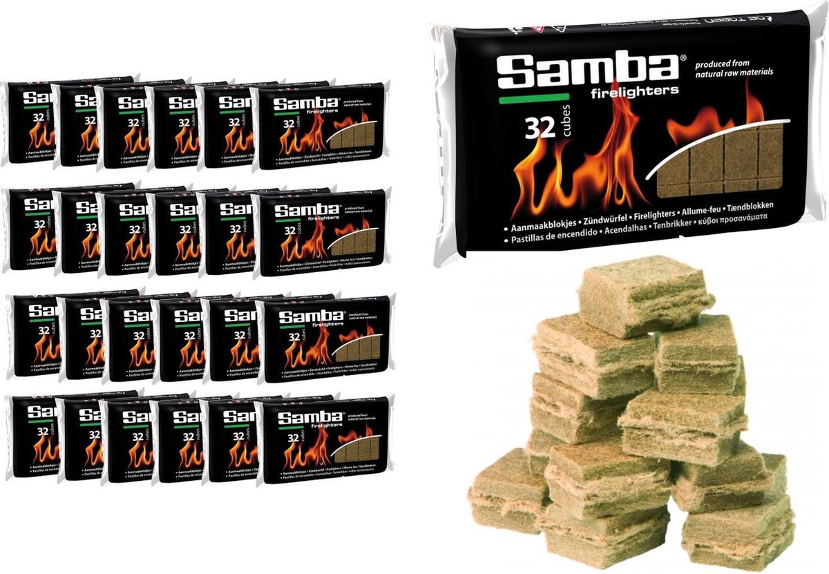 Aanmaakblokjes 24 Verpakkingen à 32 Stuks In Een Omdoos - Samba