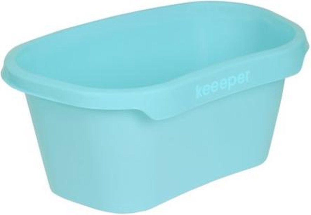 WASMAND TILDA GESLOTEN 57X38X26 -30 L AQUA BLUE KEEEPER 10092