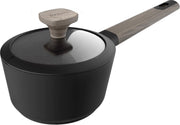 Cecotec Steelpan - 16 cm - Alle warmtebronnen inclusief inductie - Steelpannen met deksel - Vaatwasserbestendig - Sauspan met antiaanbaklaag - Steelpannetje - Zwart