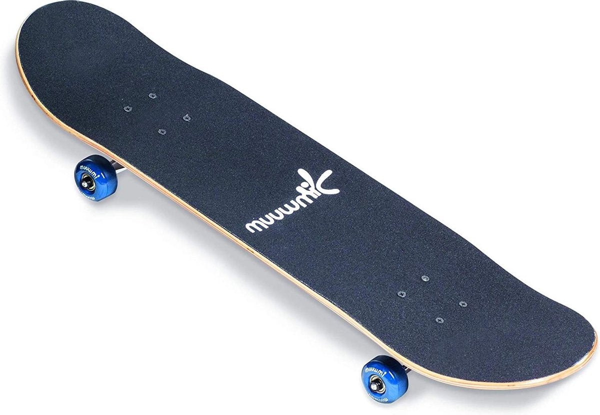 Muuwmi Skateboard 79 X 20 Cm Hout/aluminium Donkerblauw
