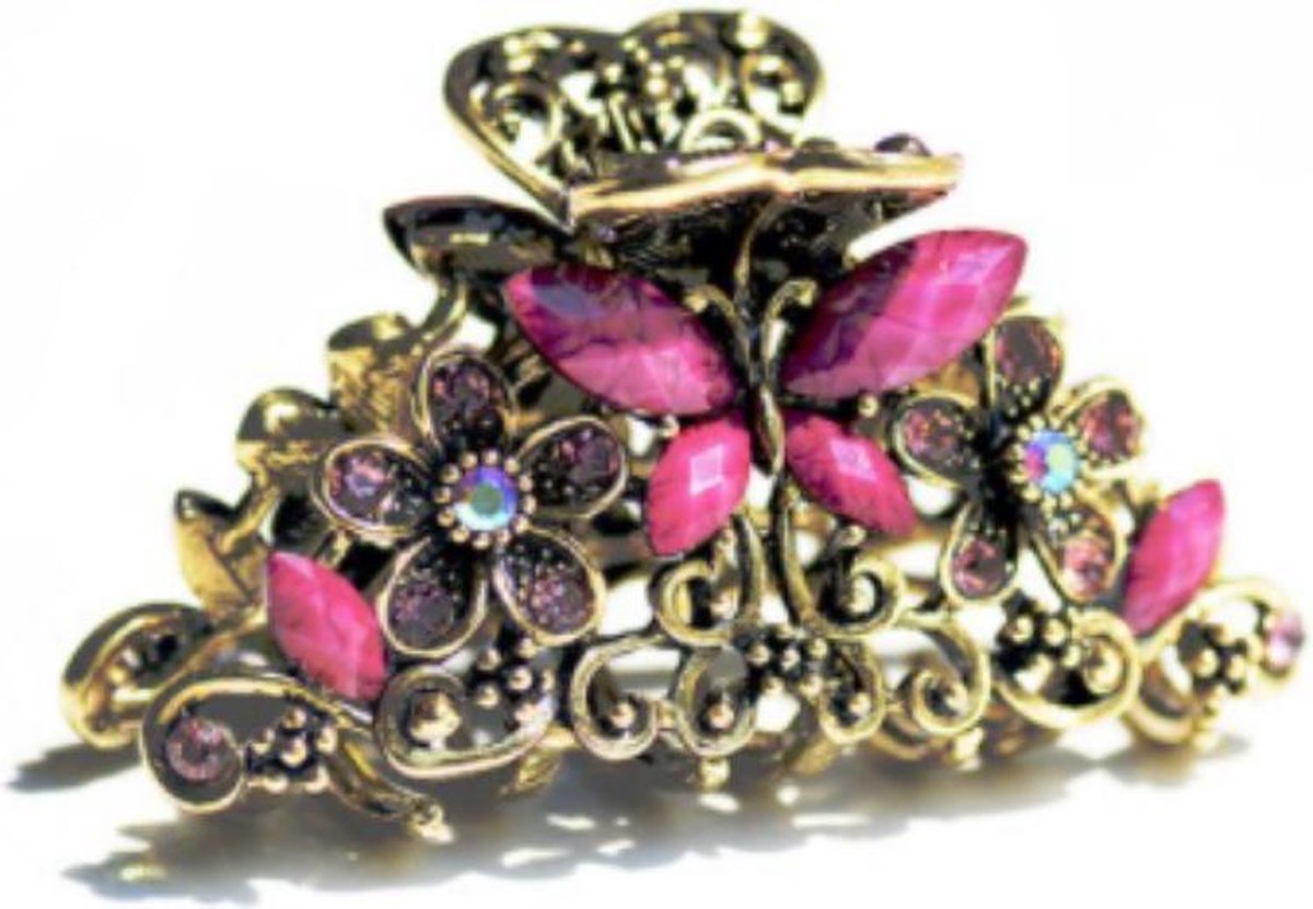 Vintage Vlinder Haarspeld - Haaraccessoires - Damesmode - Purper