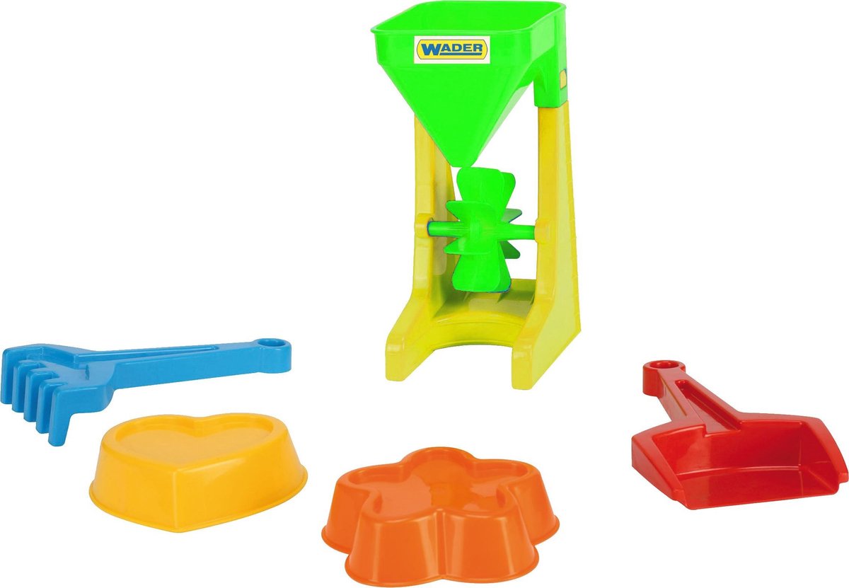 Wader Strandset Watermolen 21 Cm 5-delig Groen