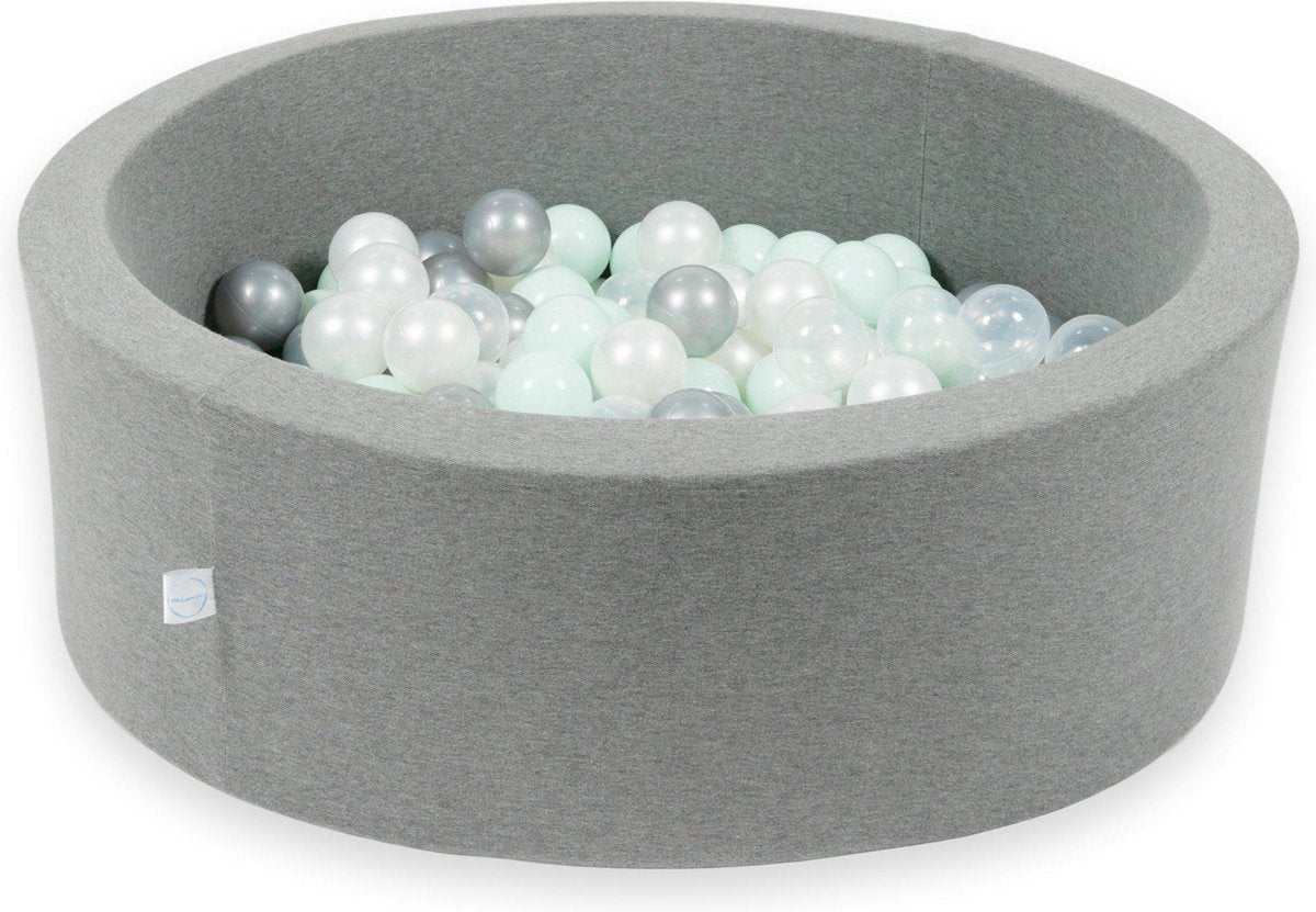 Grijs ballenbad Moje • Rond 90 x 30 cm • Inclusief 200 ballen diameter 7 cm