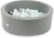 Grijs ballenbad Moje • Rond 90 x 30 cm • Inclusief 200 ballen diameter 7 cm