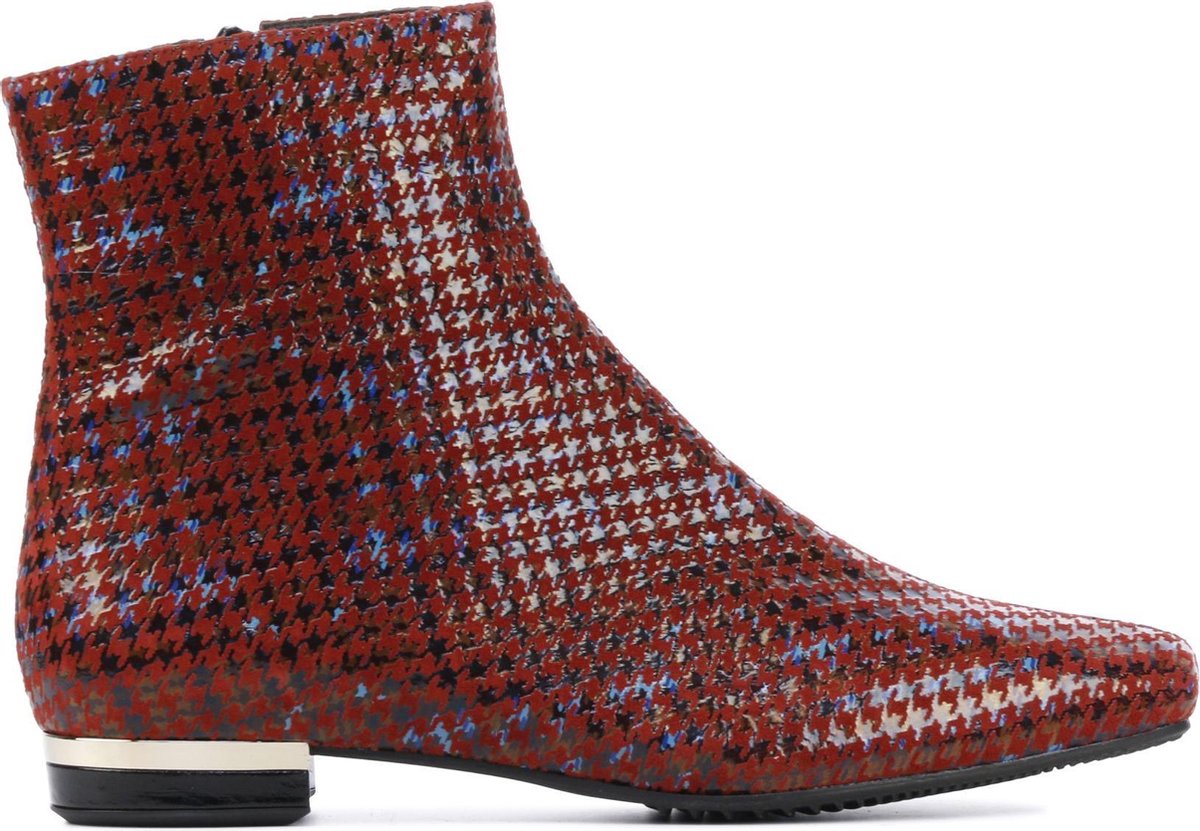 Brunate Vrouwen Leren  Enkellaarsjes / Laarzen / Damesschoenen 18220 - Rood - maat 37.5