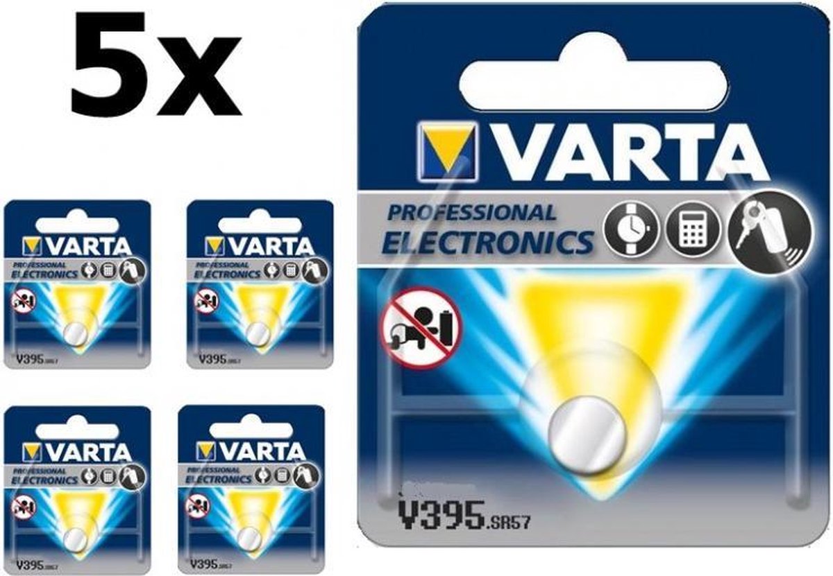 5 Stuks Varta 399-395/G7/SR927W 1.5V 52mAh knoopcel batterij