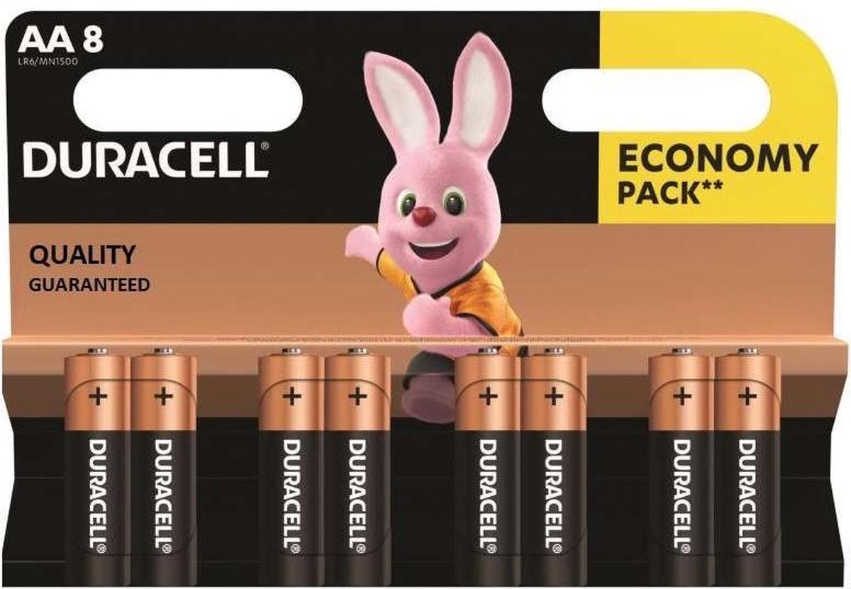 Duracell - Basic alkaline AA-batterijen 8 Pack