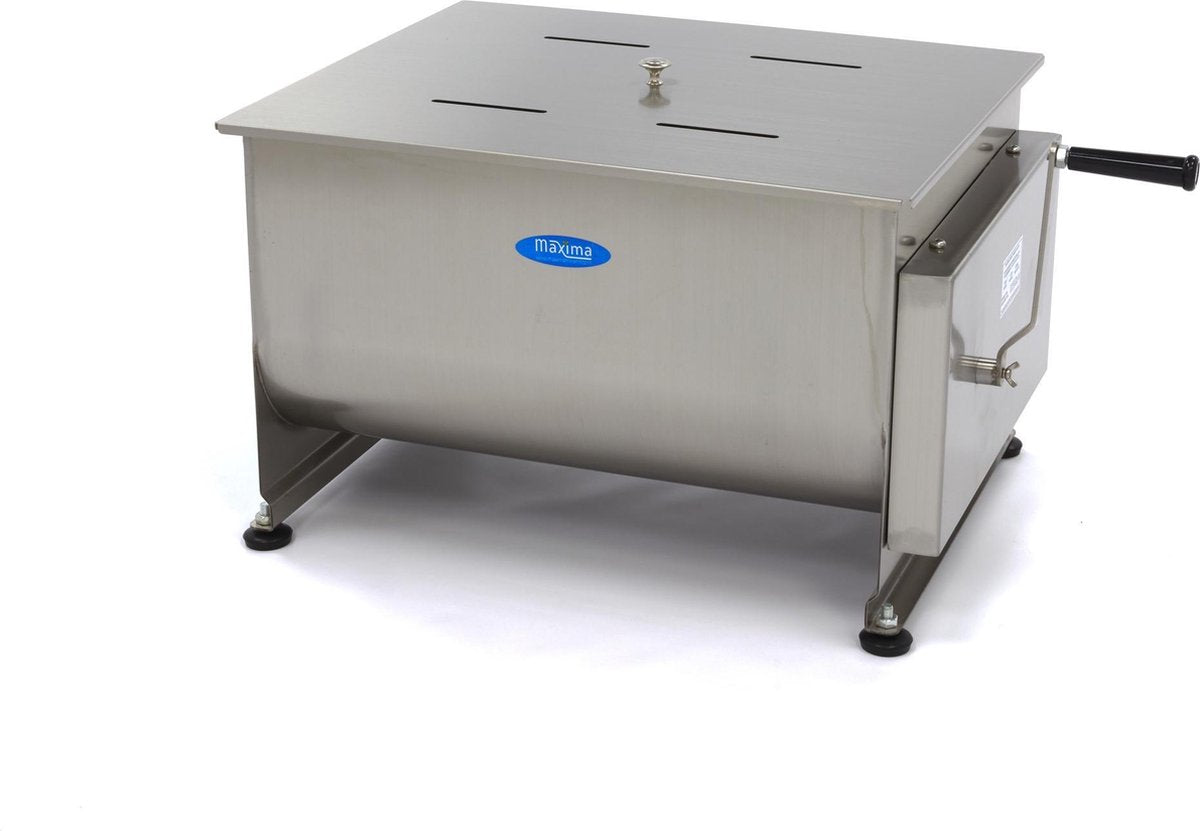 Handmatige Vleesmenger 60 Liter - Dubbele As - Max. 45 kg - RVS - 2 Draairichtingen - Professionele Vleesmixer - Maxima