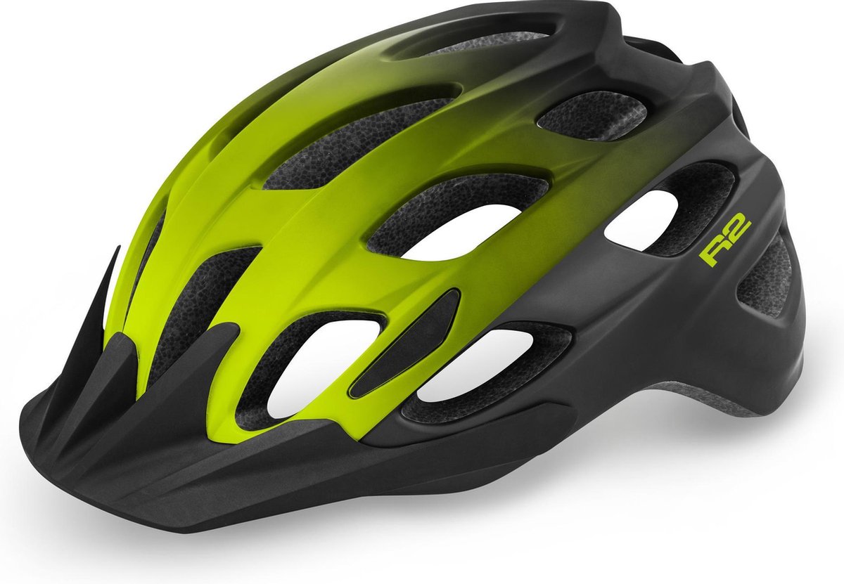 R2 Cliff Fietshelm Geel/Zwart M