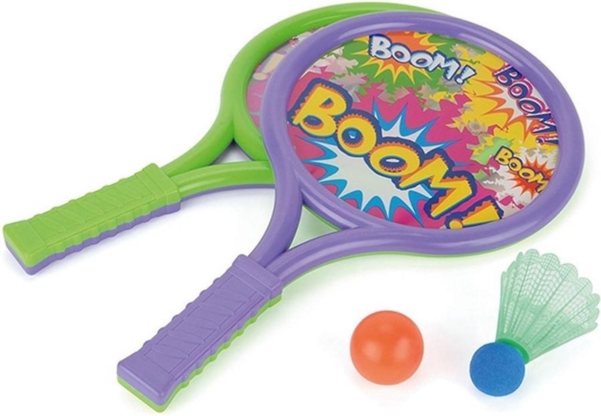 Toyrific Badmintonset Paars/groen 43 Cm 4-delig