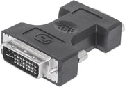 Manhattan DVI-I / VGA Adapter HD15 FM Zwart