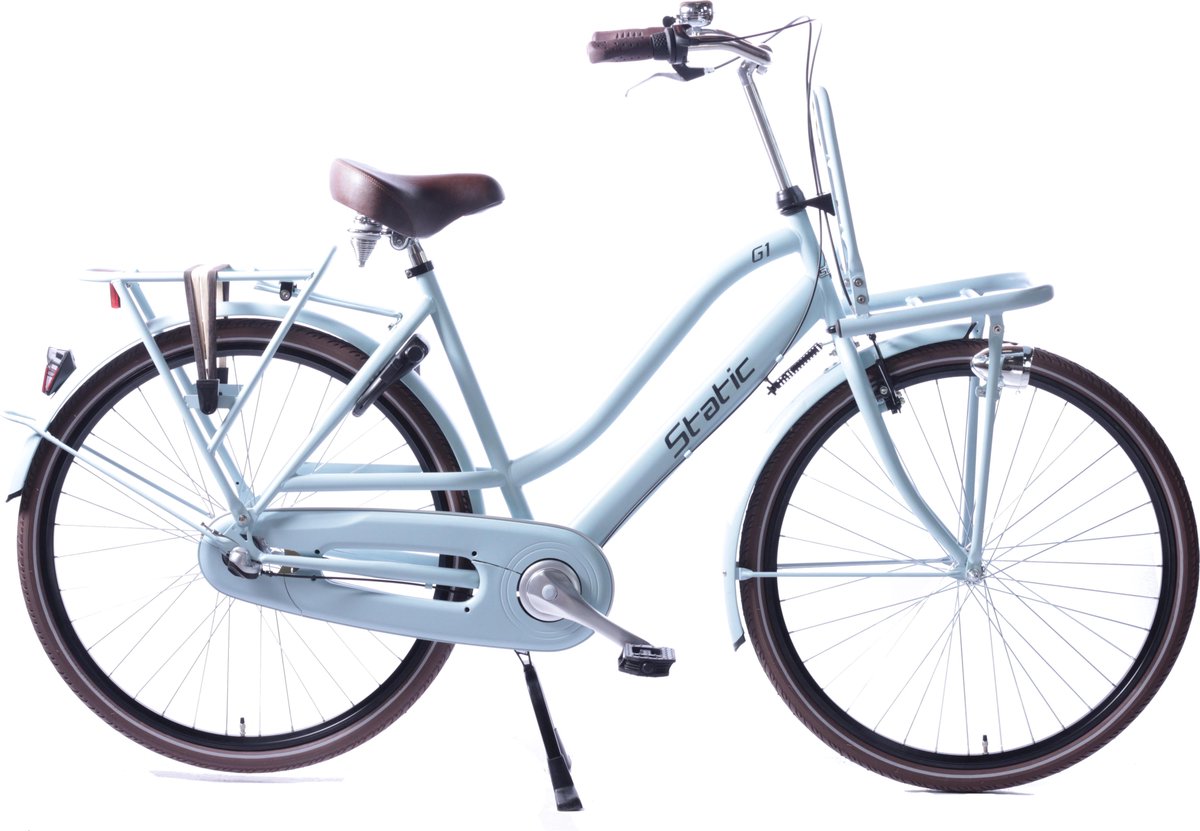 STATIC GLAMOUR TRANSPORT DAMES  FIETS 28 INCH 3 versnellingen / 53CM Groen