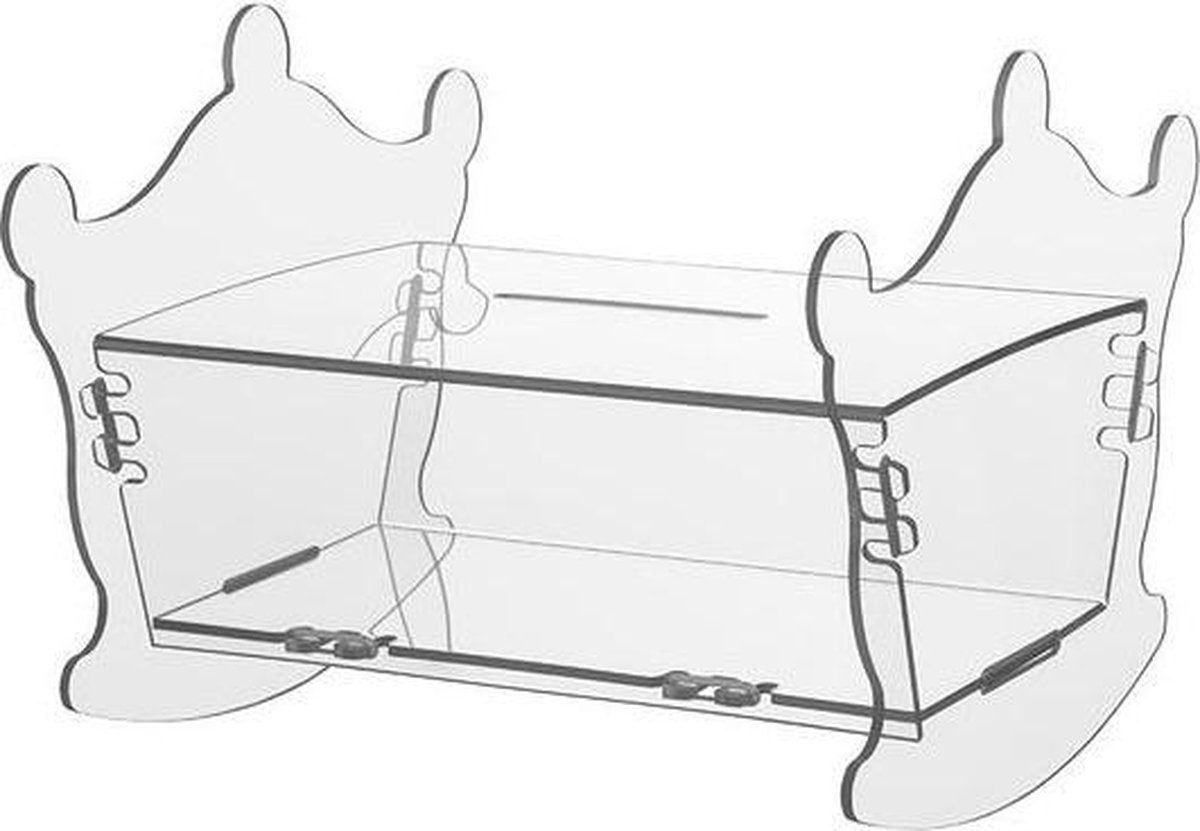 3D Wieg als spaarpot – Acryl