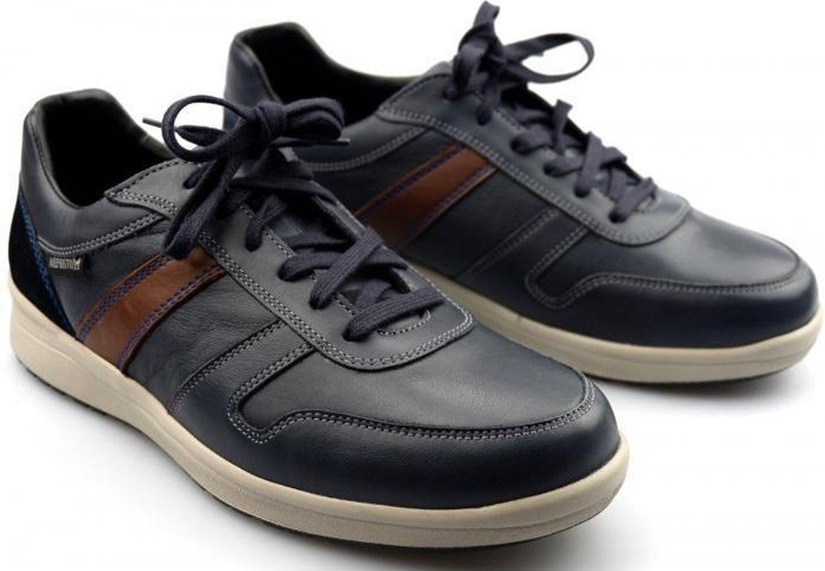 Mephisto VITO lederen herensneaker marineblauw - Maat 46.5