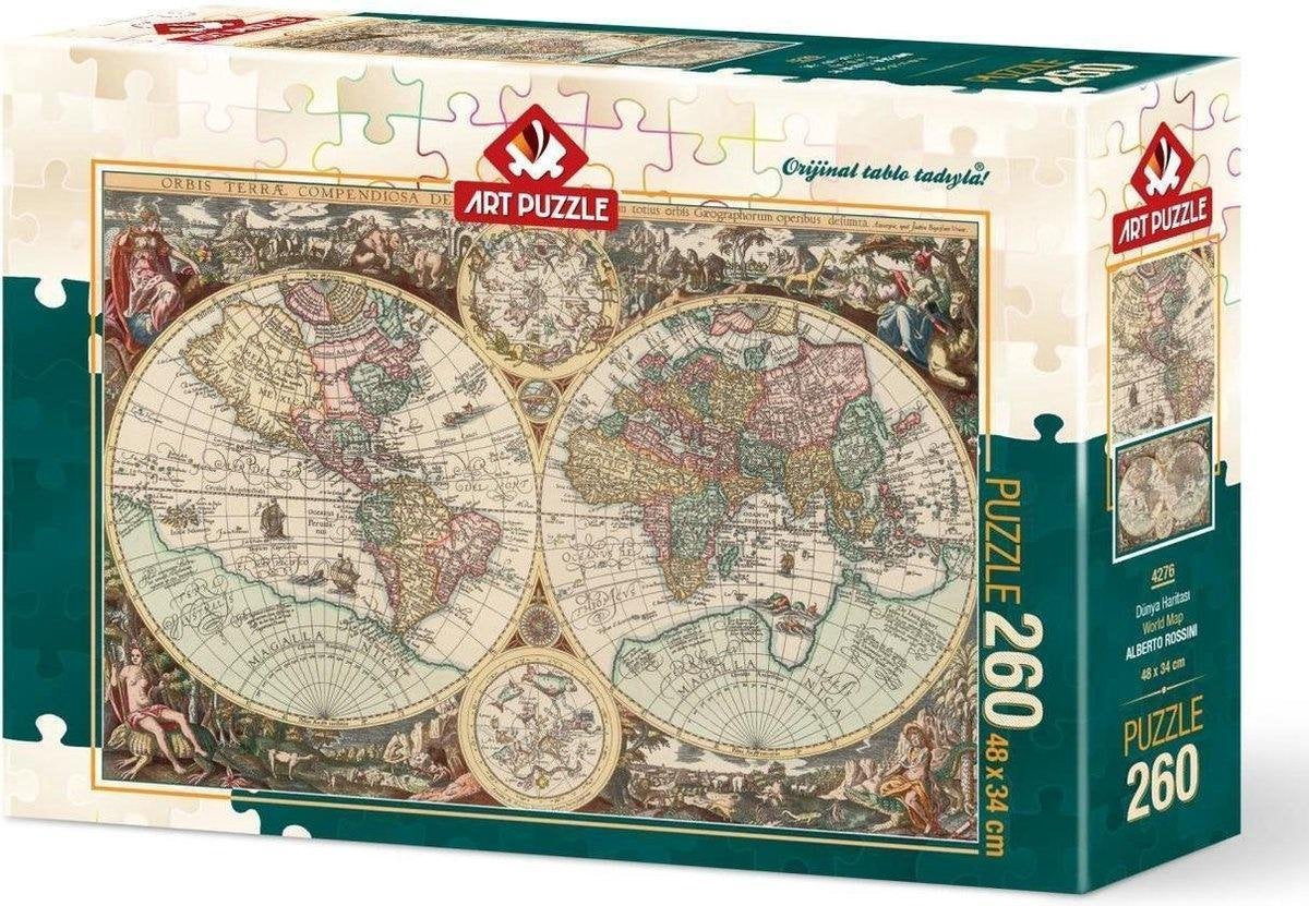 World Map 260 XXL puzzel met grote stukken voor kinderen en senioren