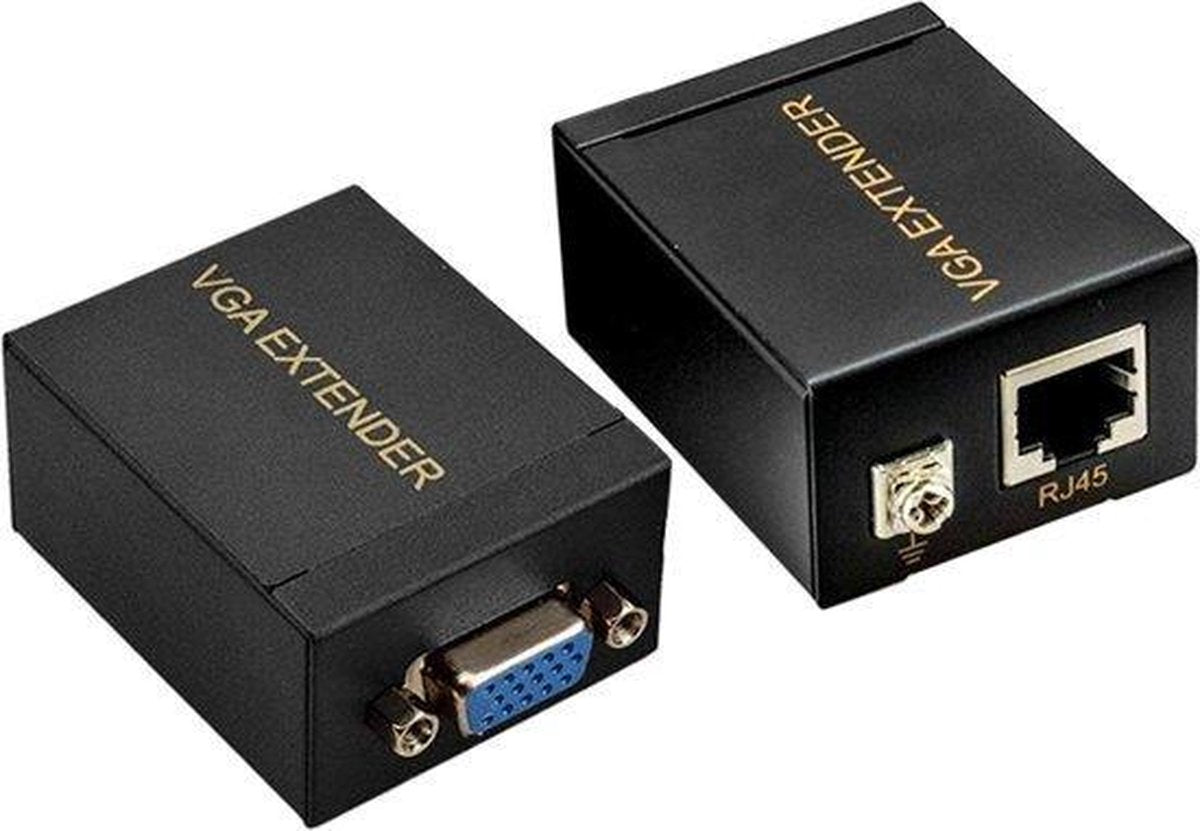 Garpex® VGA Over Ethernet Extender VGA Female Over RJ45 UTP Kabel Versterker Adapter Repeater 60 Meter