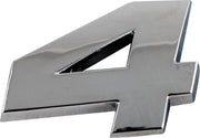 Sumex Plakcijfer 4 Chroom 25 X 15 Mm Per Stuk