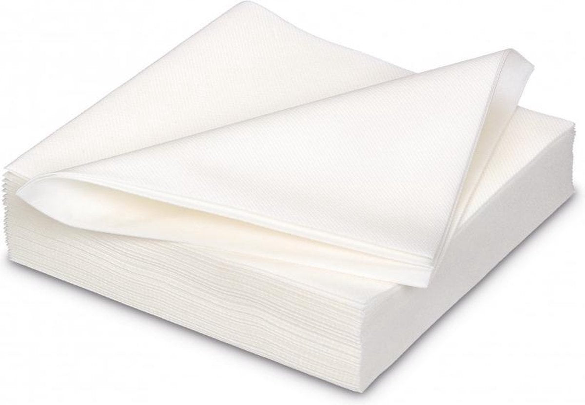 GALA Servetten - White - 40x40cm - 25 Stuks - Wit