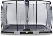 Trampoline EXIT Elegant Premium inground - 244x427cm met Deluxe veiligheidsnet - grijs