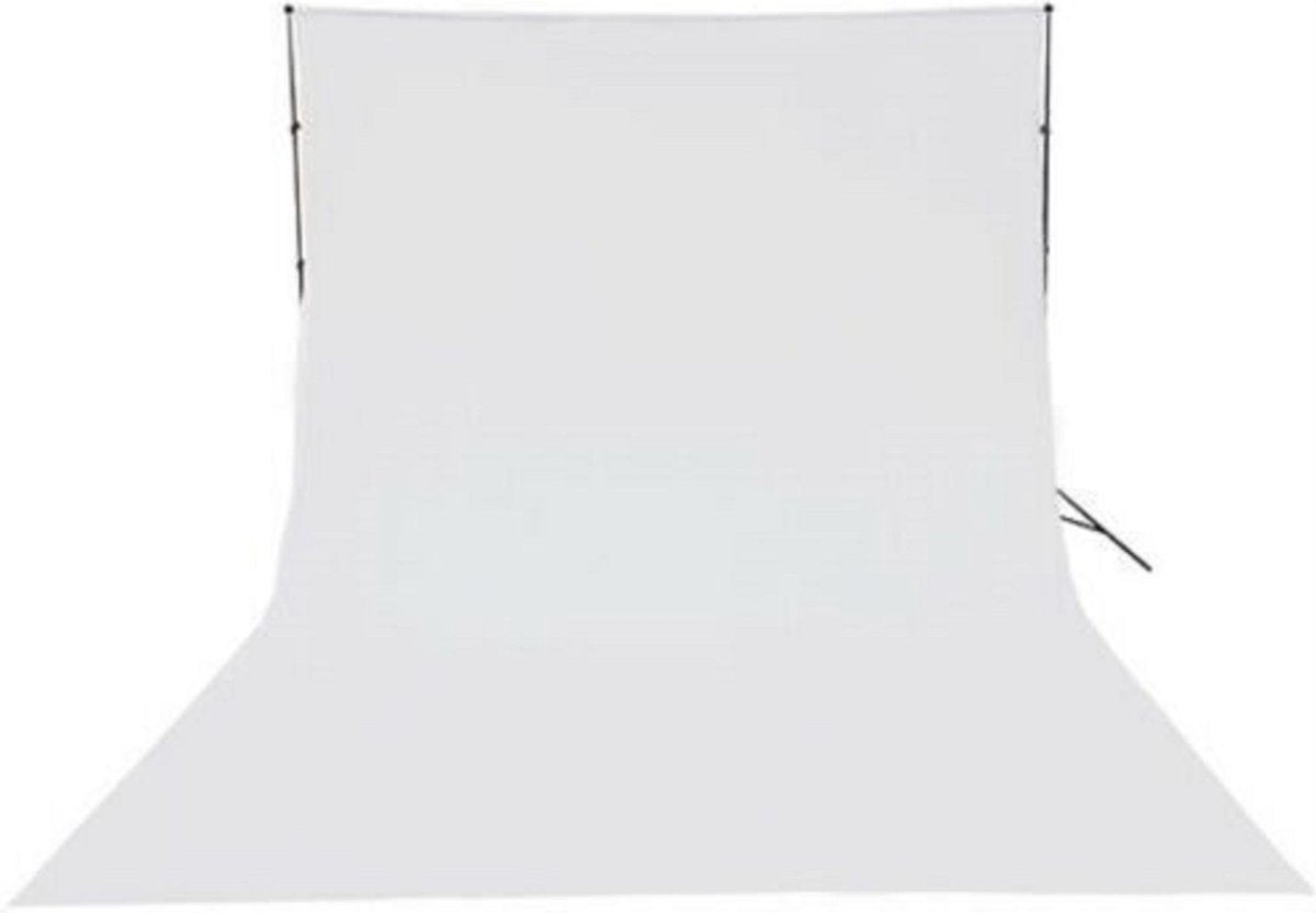 Fotostudio achtergronddoek van katoen 3 x 6 meter wit