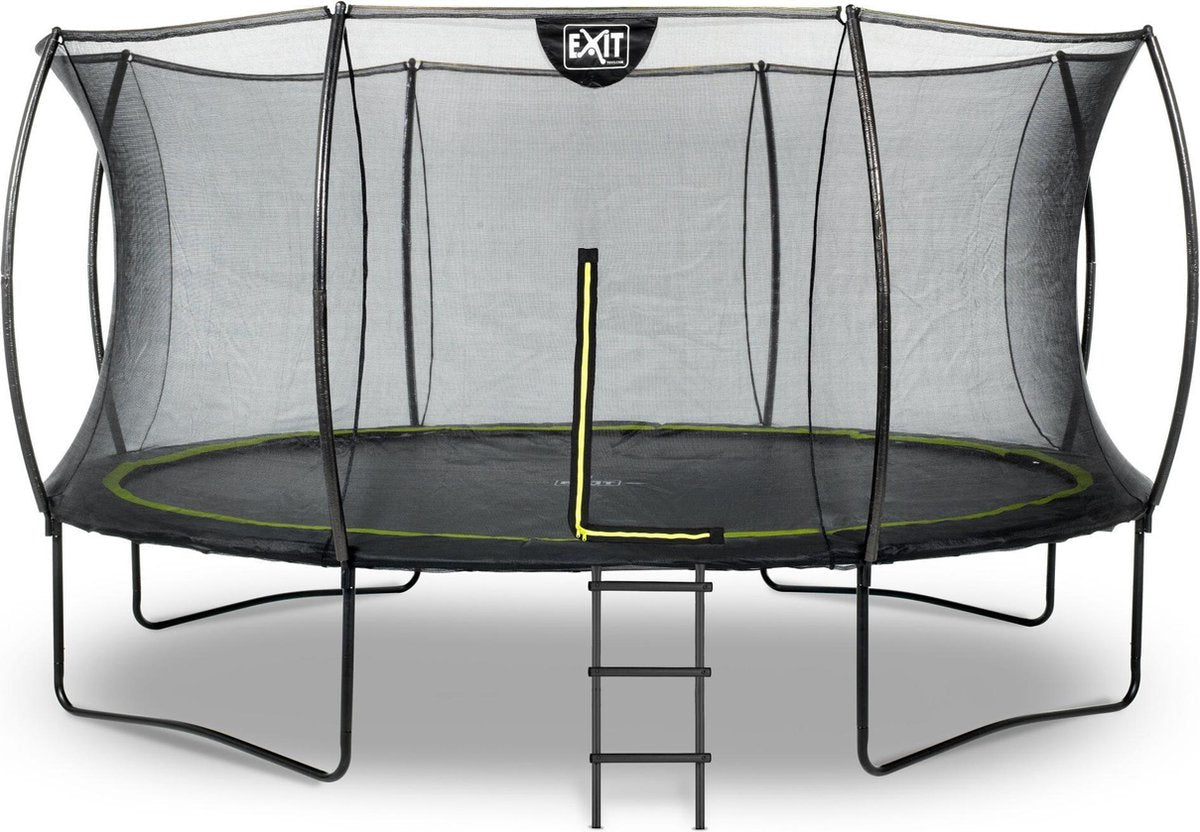EXIT Silhouette trampoline ø427cm met ladder - zwart