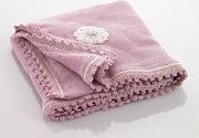 Pebble - Wiegdeken Organic 80 x 105 cm - Roze Bloem