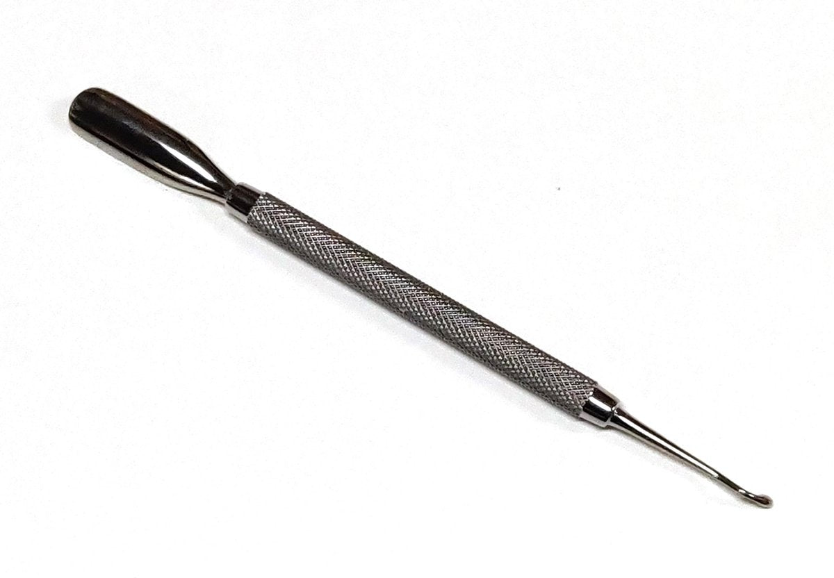Rojafit Professioneel Manicure & Nagelstylisten Dubbelinstrument - Pusher & Bulb - RVS – 14cm.