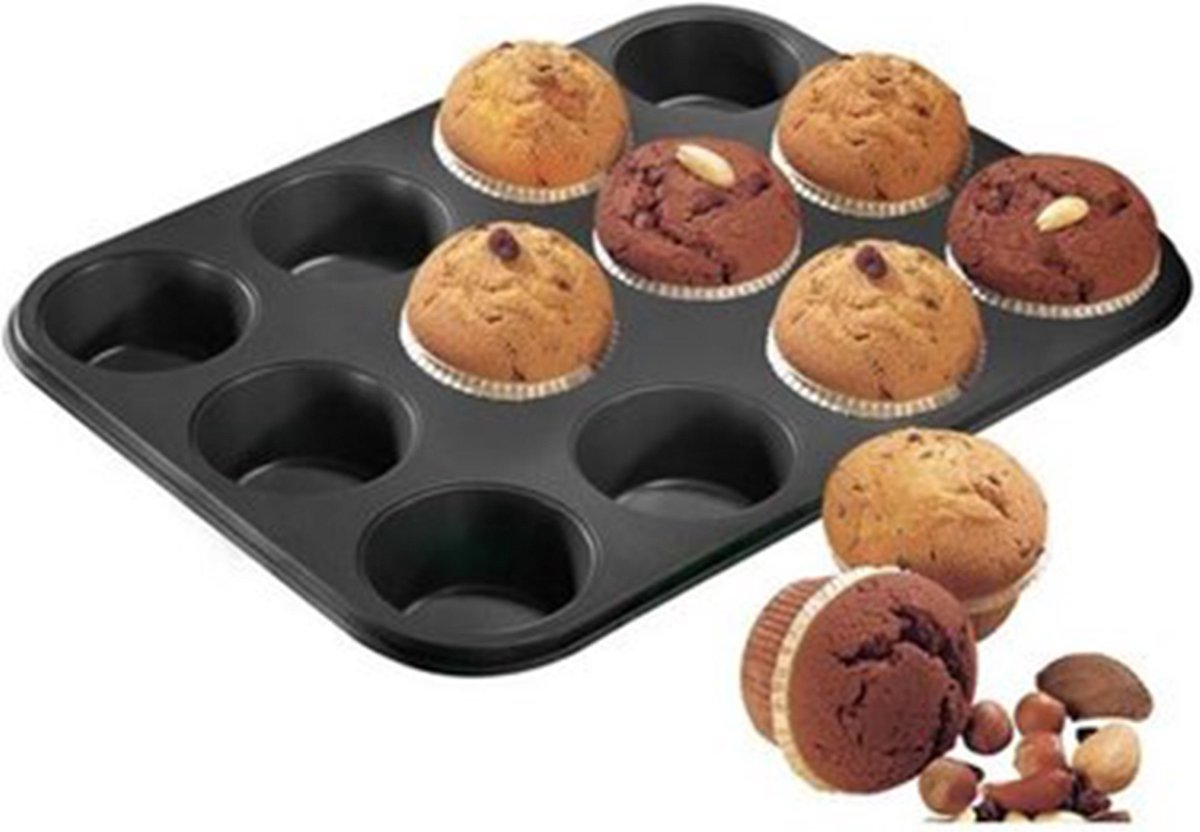 muffinvormpjes 12 cups met Antiaanbaklaag